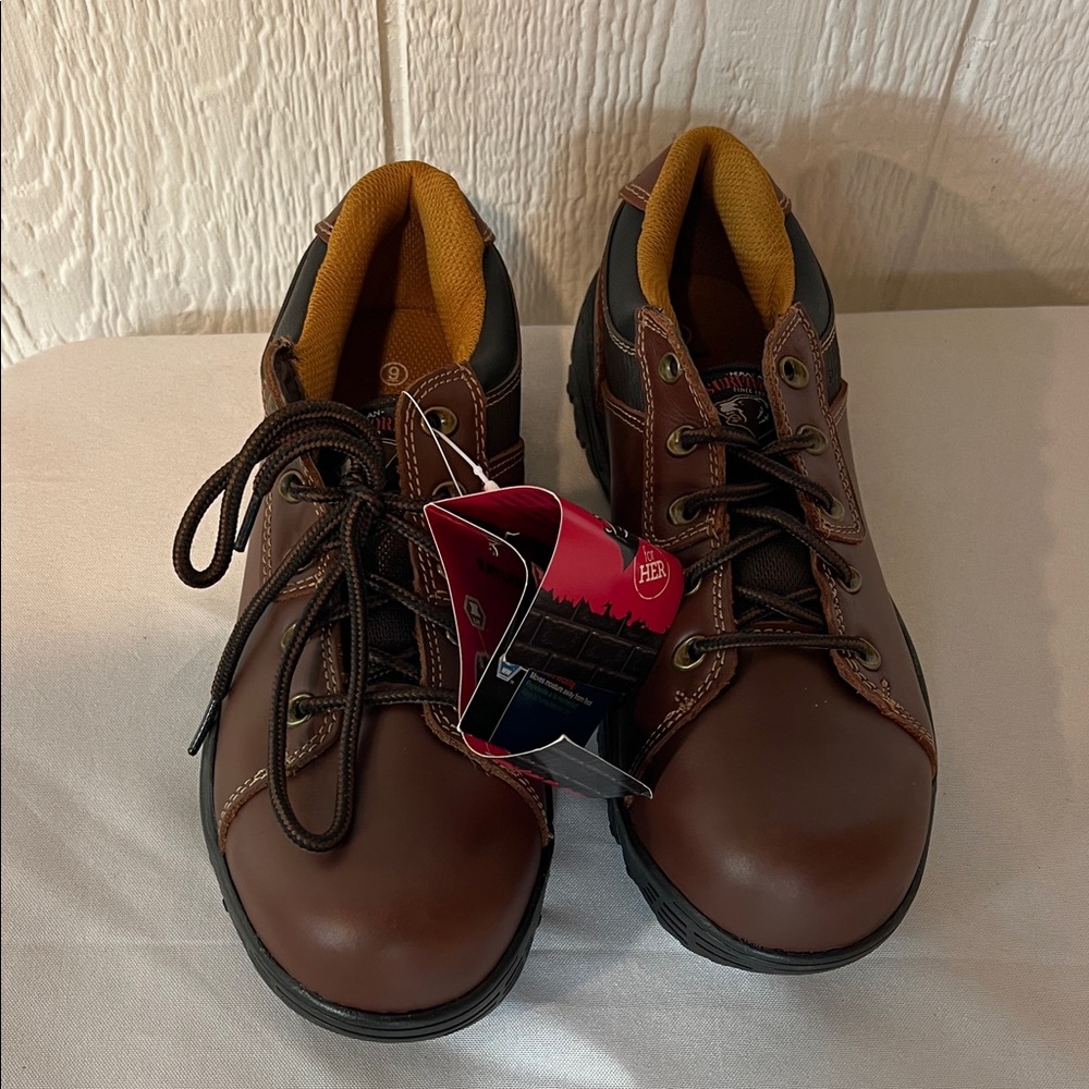 NEW Herman Suvivors For Her Women's Brown Steel Toe Work Boots